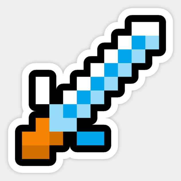 RPG Pixel Sword, 8 bit Sticker by ExtraMedium